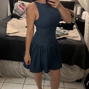Chic Sleeveless Denim Mini Dress